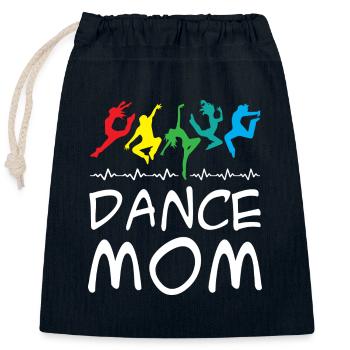 Dance Mom - Verschließbarer Geschenkbeutel aus Baumwolle (25x30cm) - Navy - Vorne