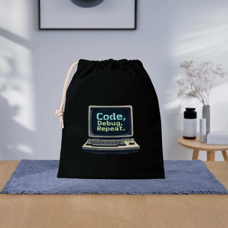 Code Debug Repeat - Software Engineer Verschließbarer Geschenkbeutel aus Baumwolle (25x30cm)