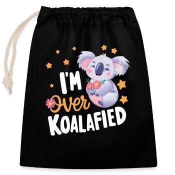 Koala Koala Koala Bear Animal - Closable cotton gift bag (25x30cm) - black - Front
