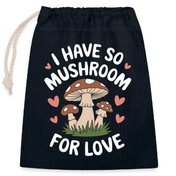 Pilz Pilze Funghi Champignon - Verschließbarer Geschenkbeutel aus Baumwolle (25x30cm) - Navy - Vorne