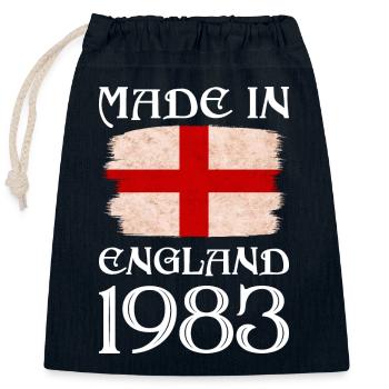 Made in England 1983 - St George's Day - English - Closable cotton gift bag (25x30cm) - navy - Front