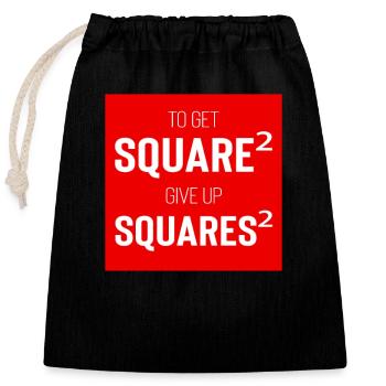 Square Streetwear: Fun & Clear Statement - Sac cadeau en coton avec cordon (25 x 30 cm) - noir - Devant