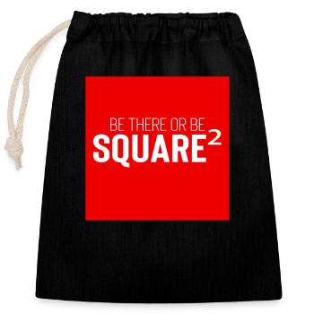 Square Streetwear: Fun & Clear Statement - Sac cadeau en coton avec cordon (25 x 30 cm) - noir - Devant