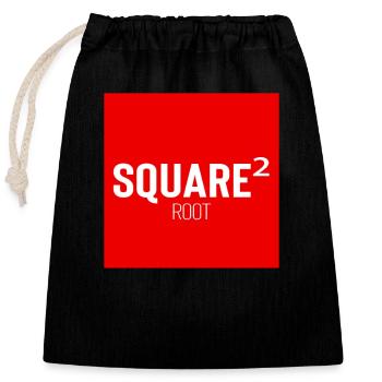 Square Streetwear: Fun & Clear Statement - Sac cadeau en coton avec cordon (25 x 30 cm) - noir - Devant