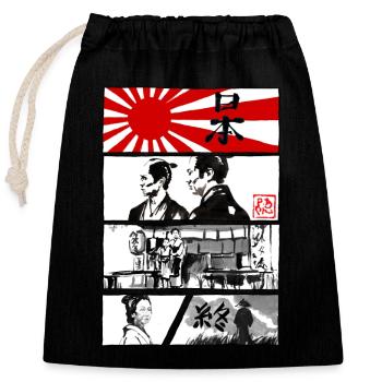 Sunshine Manga - Closable cotton gift bag (25x30cm) - black - Front