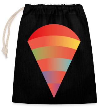 La glace de cet été-là - Sac cadeau en coton avec cordon (25 x 30 cm) - noir - Devant