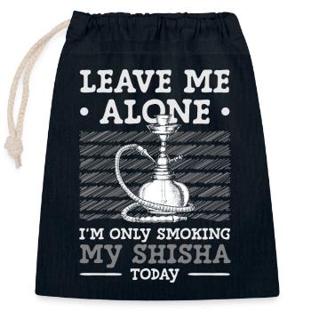Hookah Tobacco Turkish Oriental - Closable cotton gift bag (25x30cm) - navy - Front