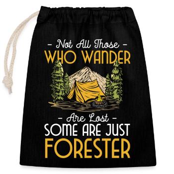 Forestier Forestier Bois - Sac cadeau en coton avec cordon (25 x 30 cm) - noir - Devant