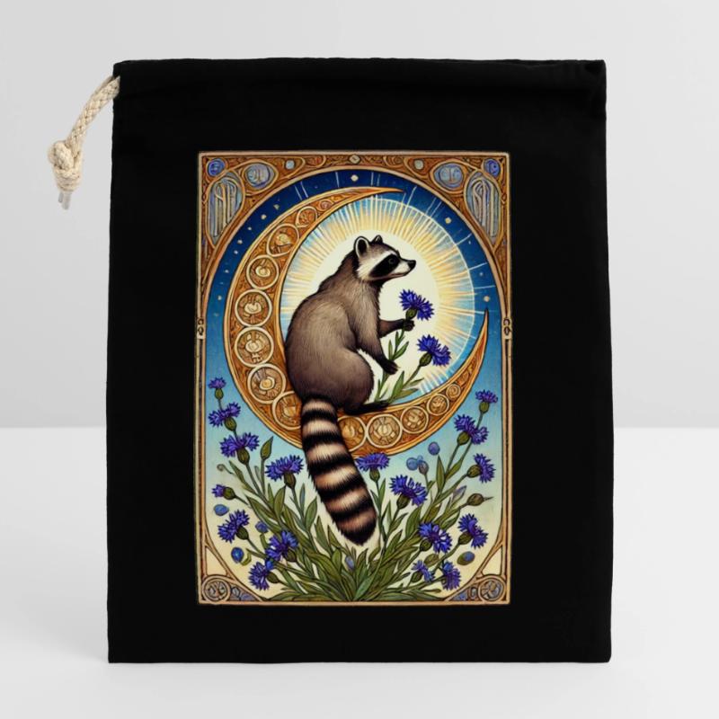 Waschbär Verschließbarer Geschenkbeutel aus Baumwolle (25x30cm)