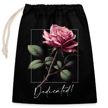 Thorns & Beauty – Rebellious Rose Aesthetic - Closable cotton gift bag (25x30cm) - black - Front