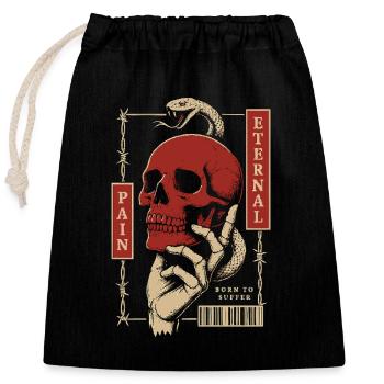 Eternal Pain – Born to Suffer - Closable cotton gift bag (25x30cm) - black - Front