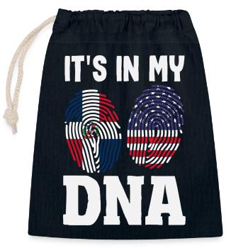 Drapeau de la République dominicaine Dom Rep Pride - Sac cadeau en coton avec cordon (25 x 30 cm) - bleu marine - Devant