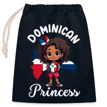 Drapeau de la République dominicaine Dom Rep Pride - Sac cadeau en coton avec cordon (25 x 30 cm) - bleu marine - Devant