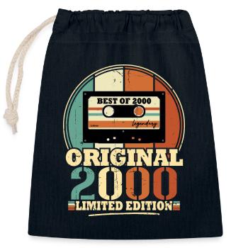 Original 2000 Retro Vintage Geburtstagsgeschenk - Verschließbarer Geschenkbeutel aus Baumwolle (25x30cm) - Navy - Vorne