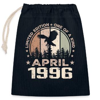 Unvergleichlich seit April 1996, 28. Jahrestag - Verschließbarer Geschenkbeutel aus Baumwolle (25x30cm) - Navy - Vorne