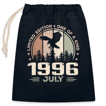 Unvergleichlich seit Juli 1996, 28-jähriges Jubiläum - Verschließbarer Geschenkbeutel aus Baumwolle (25x30cm) - Navy - Vorne