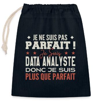 Data Analyst, der Traumberuf im Rampenlicht - Verschließbarer Geschenkbeutel aus Baumwolle (25x30cm) - Navy - Vorne