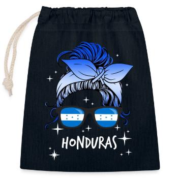 Honduras - Verschließbarer Geschenkbeutel aus Baumwolle (25x30cm) - Navy - Vorne