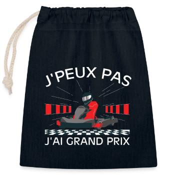 Ich kann nicht, ich habe ein Grand-Prix-Autorennen - Verschließbarer Geschenkbeutel aus Baumwolle (25x30cm) - Navy - Vorne
