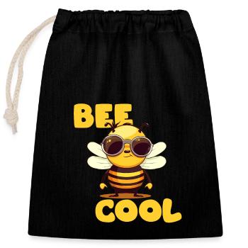 Bee Cool - Verschließbarer Geschenkbeutel aus Baumwolle (25x30cm) - Schwarz - Vorne