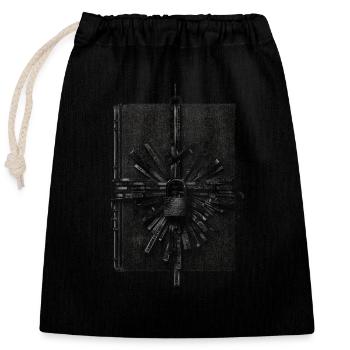 Keys of Secrecy Design - Closable cotton gift bag (25x30cm) - black - Front