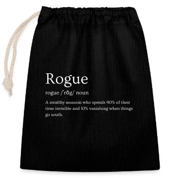 Rogue - Closable cotton gift bag (25x30cm) - black - Front