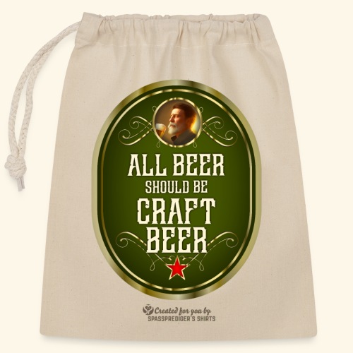 Craft Beer T-Shirt Design mit witzigem Spruch - Verschließbarer Geschenkbeutel aus Baumwolle (25x30cm)