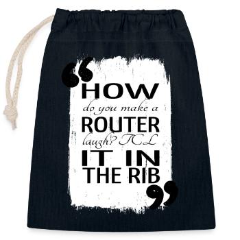 Frontend Developer Informatics Nurse Girl - Closable cotton gift bag (25x30cm) - navy - Front