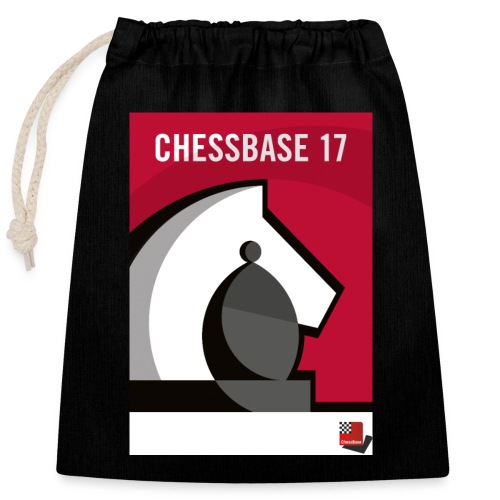 CHESSBASE 17 - Schach, Läufer, Springer - Closable cotton gift bag (25x30cm)