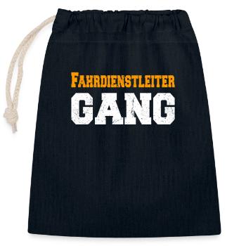 Fahrdienstleiter Gang Zug Fan - Verschließbarer Geschenkbeutel aus Baumwolle (25x30cm) - Navy - Vorne