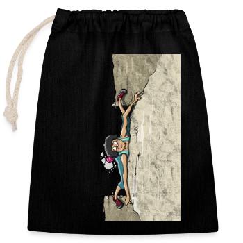 Escalade d’intersection - Sac cadeau en coton avec cordon (25 x 30 cm) - noir - Devant