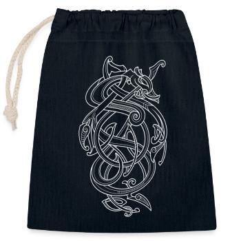 Viking - Closable cotton gift bag (25x30cm) - navy - Front