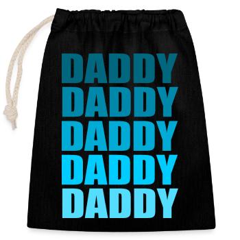 Papa cool - Sac cadeau en coton avec cordon (25 x 30 cm) - noir - Devant