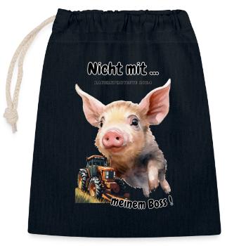 Peasant Protest Shirts and Accessories - Closable cotton gift bag (25x30cm) - navy - Front