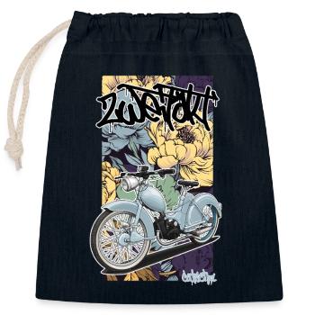 SR 2 (hellblau) // Illustration - Verschließbarer Geschenkbeutel aus Baumwolle (25x30cm) - Navy - Vorne