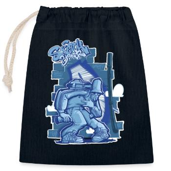 Street Spirit - Closable cotton gift bag (25x30cm) - navy - Front