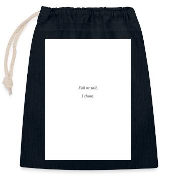 La vie de navigation - Sac cadeau en coton avec cordon (25 x 30 cm) - bleu marine - Devant
