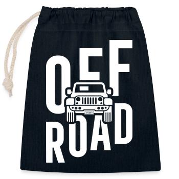off-road - Closable cotton gift bag (25x30cm) - navy - Front