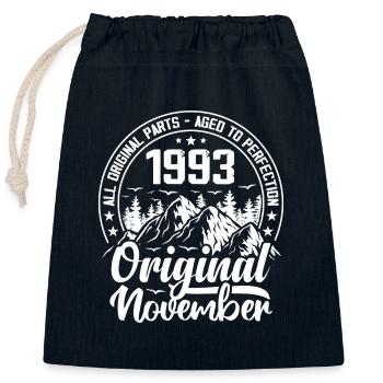 novembre 1993 Original 31 Ans Cadeau Anniversaire - Sac cadeau en coton avec cordon (25 x 30 cm) - bleu marine - Devant