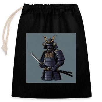 Samurai: Die Seele des Kriegers - Verschließbarer Geschenkbeutel aus Baumwolle (25x30cm) - Schwarz - Vorne