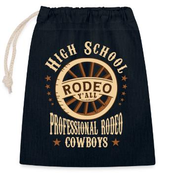 High School Rodeo - Verschließbarer Geschenkbeutel aus Baumwolle (25x30cm) - Navy - Vorne