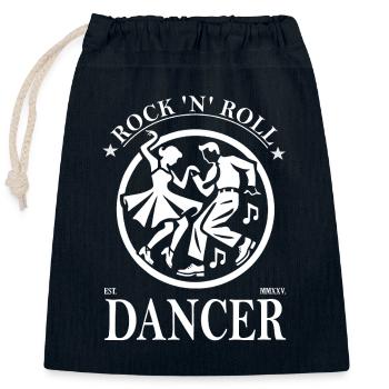 Rock’n’Roll Dancer Vintage Design - Verschließbarer Geschenkbeutel aus Baumwolle (25x30cm) - Navy - Vorne