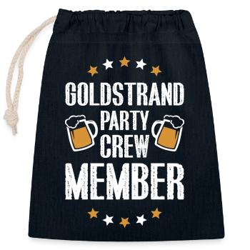 Équipe de fête Golden Sands - Sac cadeau en coton avec cordon (25 x 30 cm) - bleu marine - Devant