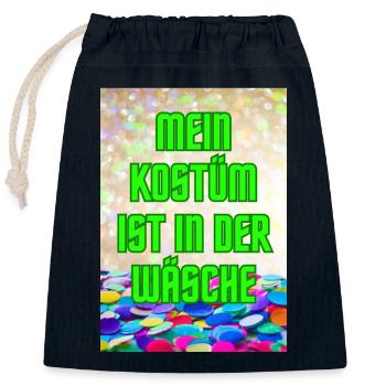 Carnival costume my costume is in the wash - Closable cotton gift bag (25x30cm) - navy - Front