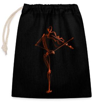 Violinist - Closable cotton gift bag (25x30cm) - black - Front