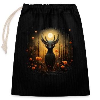 Sweet fawn - Closable cotton gift bag (25x30cm) - black - Front