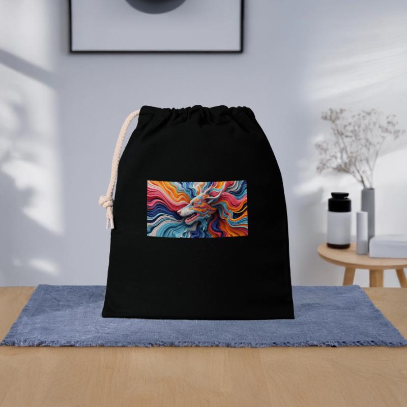 Create A Print In 3D Hyper Realistic Closable cotton gift bag (25x30cm)