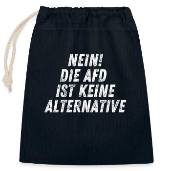 NO, THE AFD IS NOT AN ALTERNATIVE - Closable cotton gift bag (25x30cm) - navy - Front