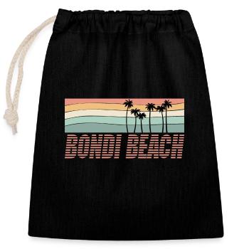 PLAGE DE BONDI - Sac cadeau en coton avec cordon (25 x 30 cm) - noir - Devant