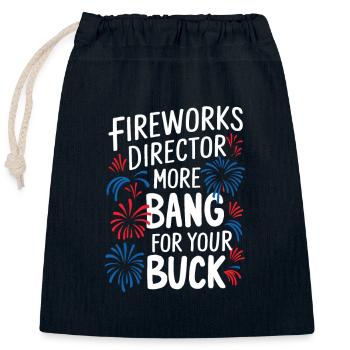Pyrotechnics Fireworks Pyrotechnics - Closable cotton gift bag (25x30cm) - navy - Front
